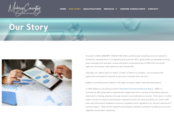 Maberry Consulting Our Story Page